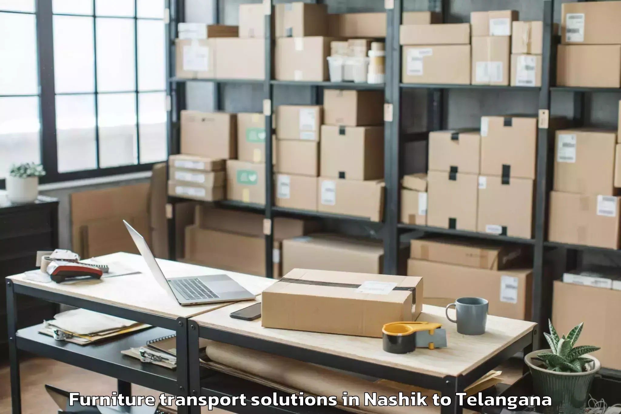 Trusted Nashik to Shaikpet Furniture Transport Solutions